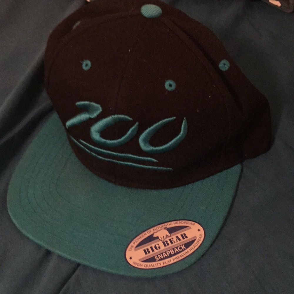 💯100 emoji hat flat brim big bear snapback